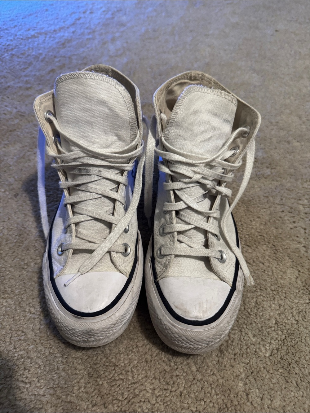 Converse White High-Top Canvas Sneakers